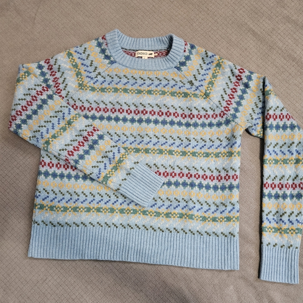 Toad & Co Womens size Large Blue Cazadero Sweater
